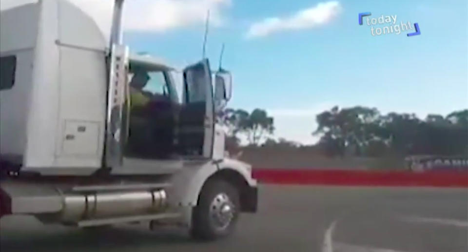The Adelaide family were involved in a confrontation with a truck driver that they claim left them fearing for their lives. Source: Today Tonight