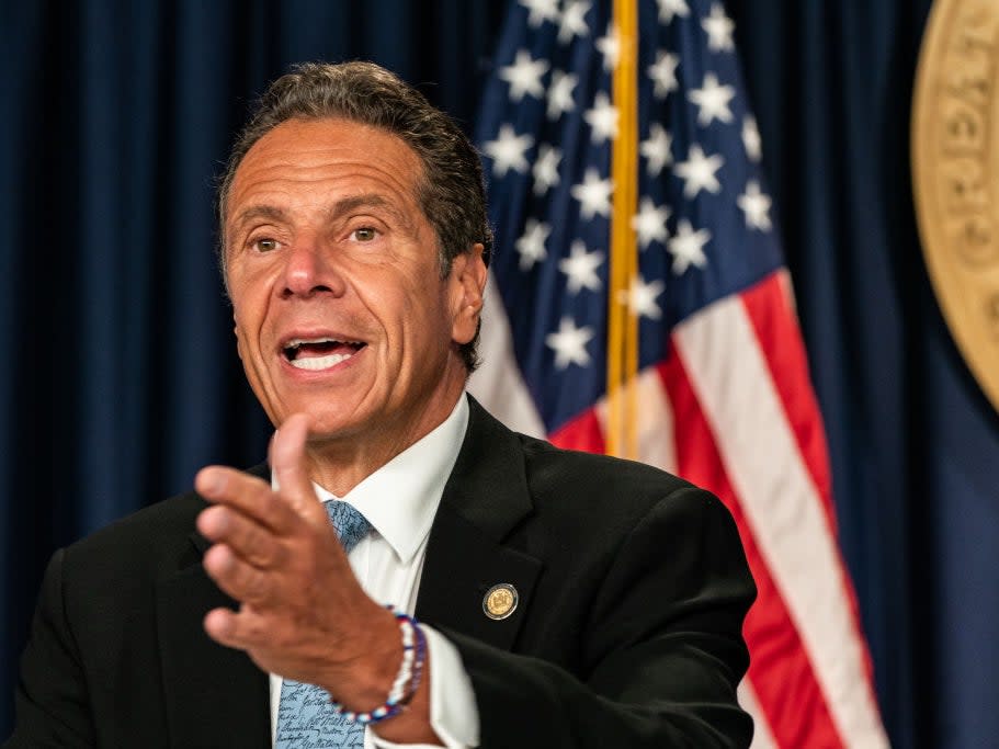 Governor Andrew Cuomo has been accused by Donald Trump of 'killing thousands of people' by mishandling the Covid-19 pandemic (Getty)