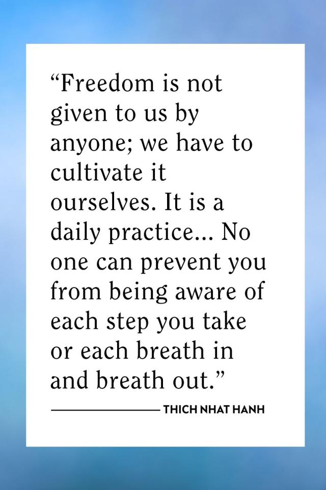 Thich Nhat Hanh Quote: “Breathe in and tell yourself that a new