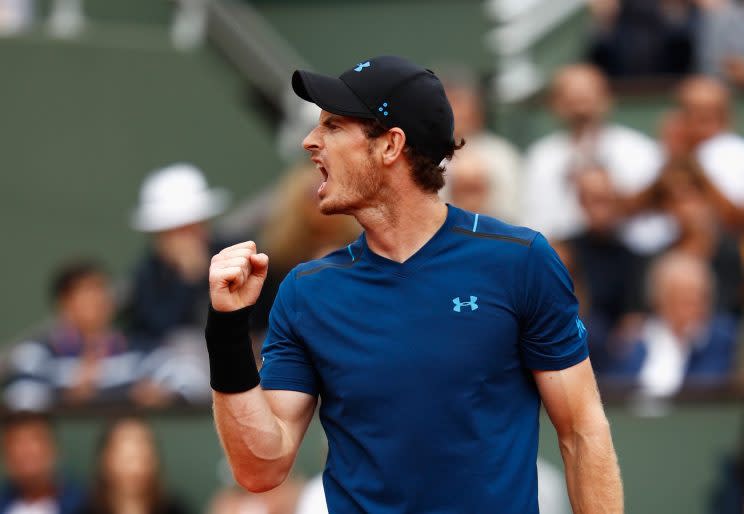 Andy Murray showed his excitement after his third round match win against Juan Martin Del Potro. (Getty Images). 