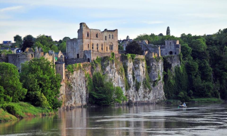 Chepstow Castle and the River Wye.