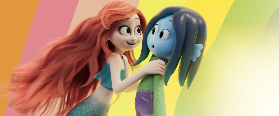 (from left) Chelsea Van Der Zee (Annie Murphy) and Ruby Gillman (Lana Condor) in DreamWorks Animation’s Ruby Gillman, Teenage Kraken, directed by Kirk DeMicco.