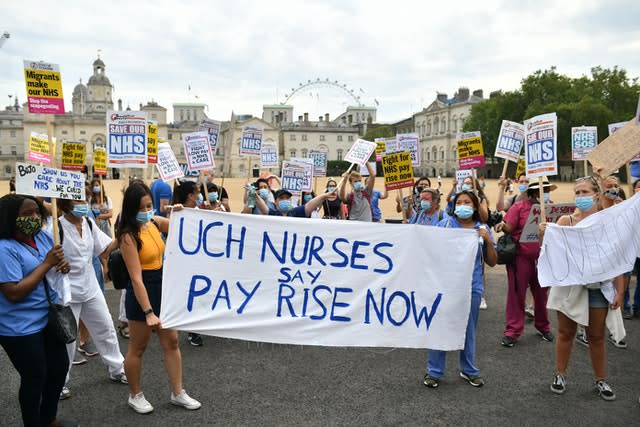 NHS national pay protest