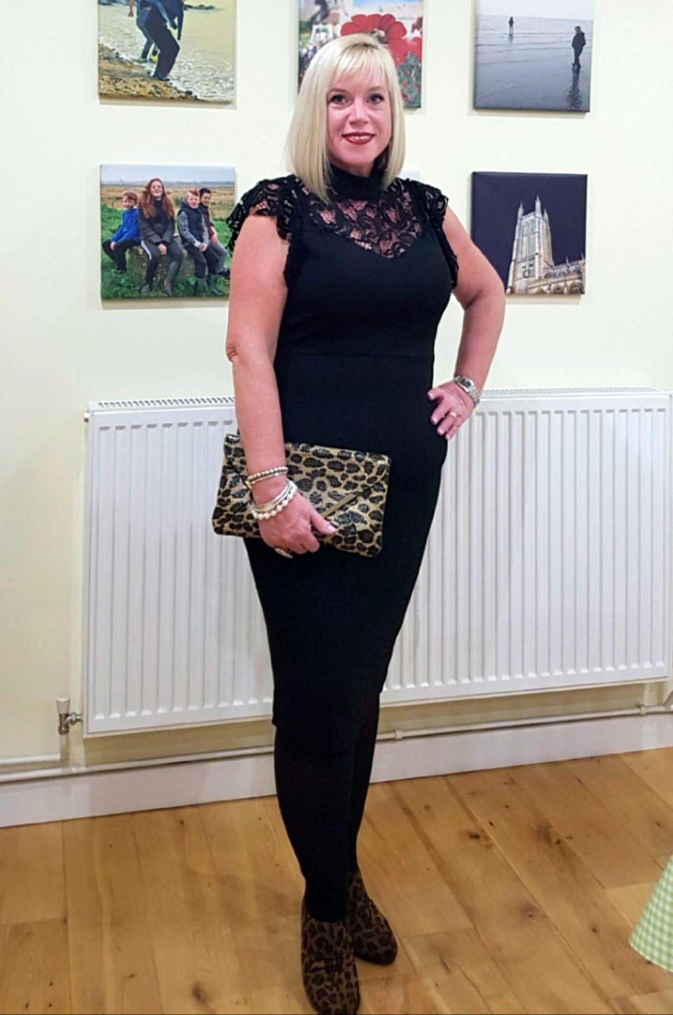 With the support of her family, the mother-of-four lost six stone [Photo: Caters]