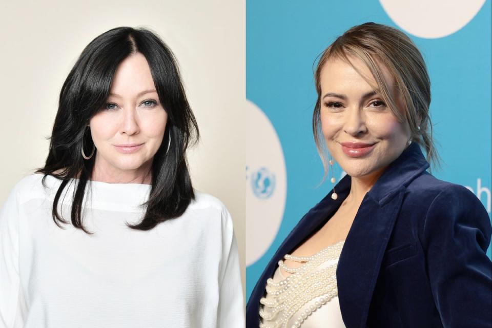 Shannen Doherty and Alyssa Milano (Getty)