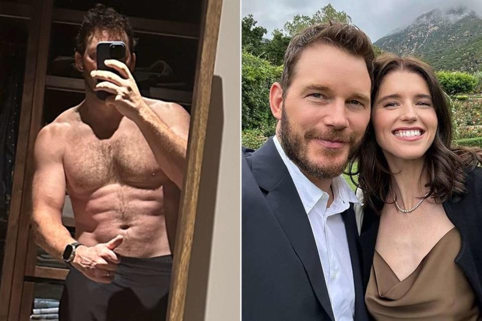 <p>Chris Pratt/ Instagram (2)</p> Chris Pratt and Katherine Schwarzenegger Pratt