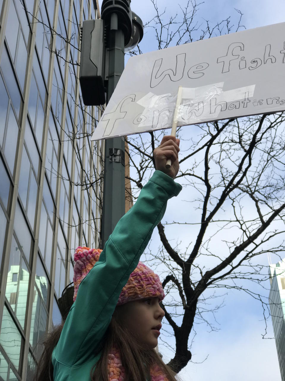 Children&nbsp;attend the Women's March in New York City.