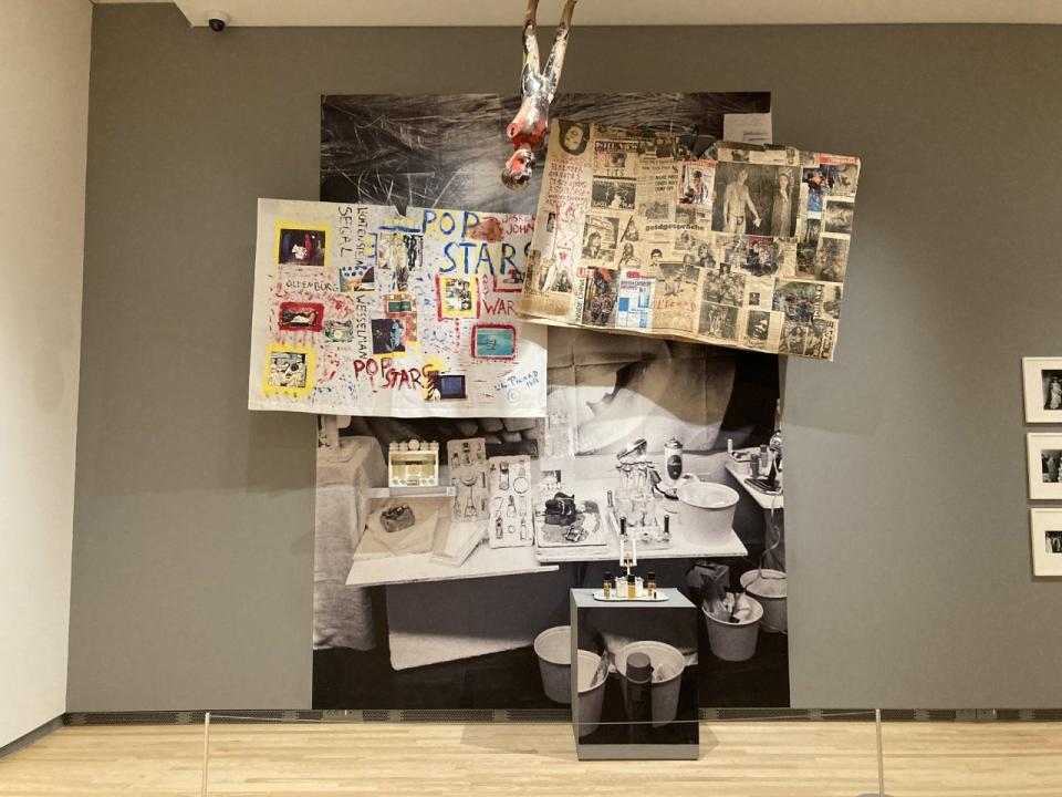 Art by Lilli Elizabeth Benedict, known as Lil Picard, is displayed with artwork in the "Homecoming" exhibition, which comprises a series of installations, Tuesday, Aug. 23, 2022, at the Stanley Museum of Art on the University of Iowa campus in Iowa City, Iowa.