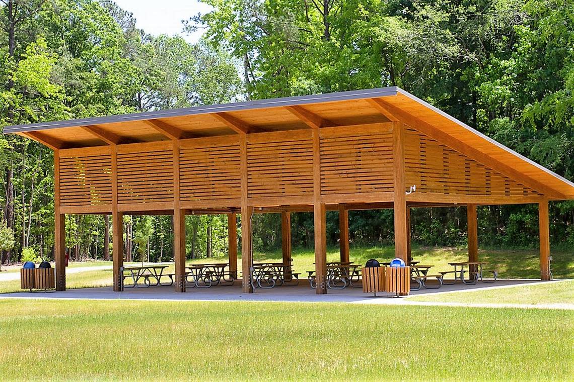 A large picnic shelter at Blackwood Farm Park on N.C. 86, between Hillsborough and Chapel Hill, also can be used as a second sound stage during events, Orange County officials said.
