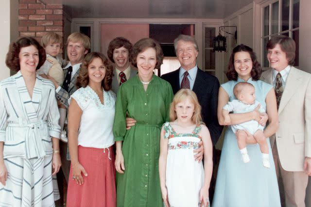 CORBIS/Corbis via Getty A portrait of President Jimmy Carter, first lady Rosalynn Carter and their extended family in the late 1970s. Jason Carter, born in 1975, is second from the left