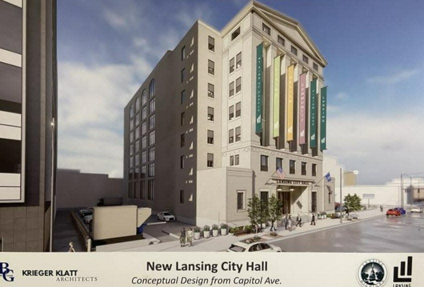 Lansing leaders announced Wednesday, Sept. 13, 2023, that the former Masonic Temple Building will be redeveloped into a new Lansing City Hall.