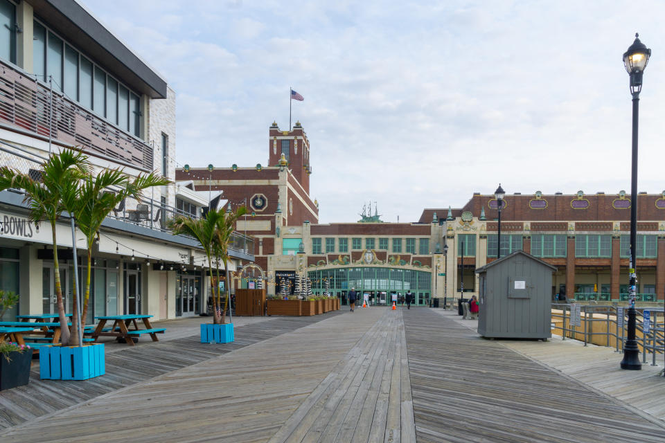 The boardwalk in Asbury Park NJ