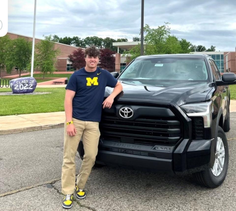 Lakeview grad Joel Metzger, and current member of the University of Michigan football team, has a NIL deal that will go through the summer with locally-owned Sunshine Toyota,