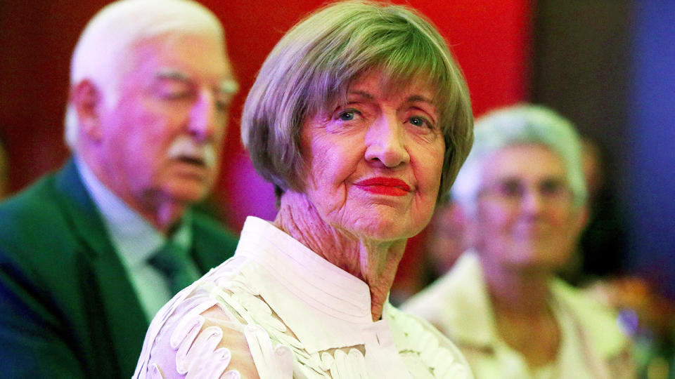 Margaret Court, pictured here during the 2019 Fed Cup final official dinner.