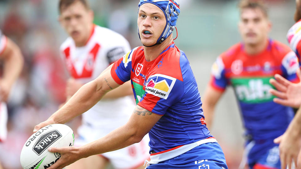 Kalyn Ponga in action. (Photo by Mark Kolbe/Getty Images)