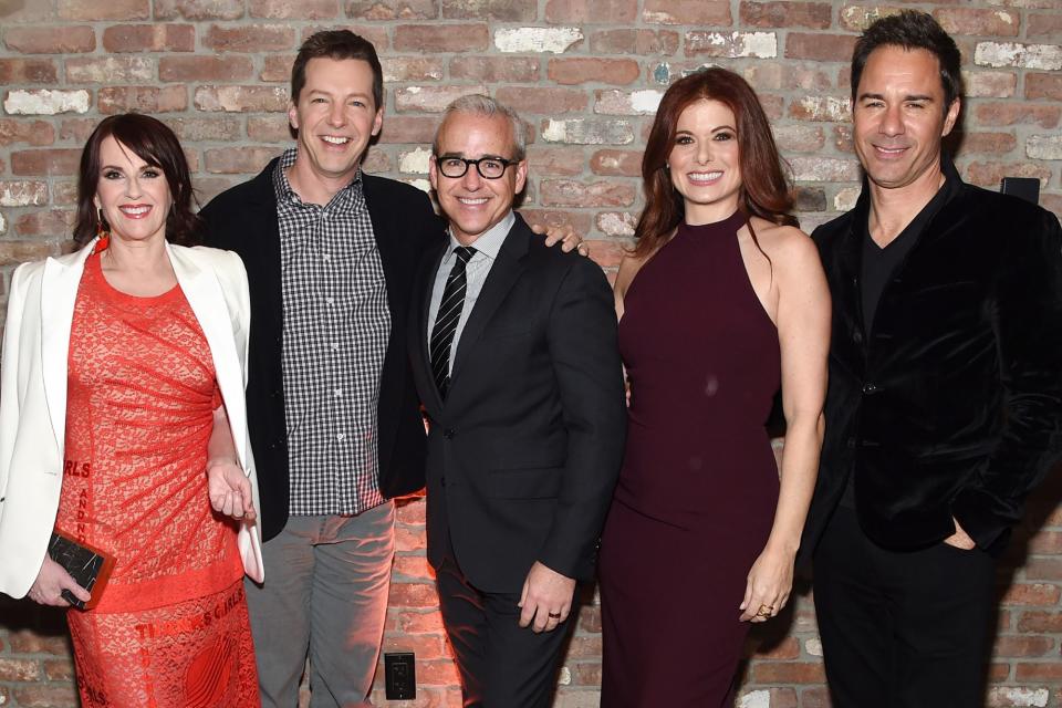 Megan Mullally, Sean Hayes, Jess Cagle, Debra Messing and Eric McCormack