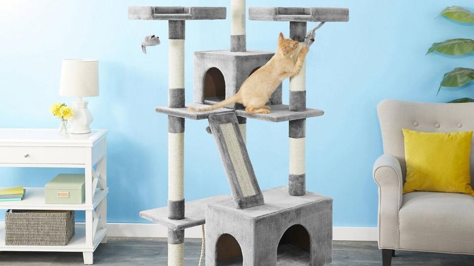 Best cat gifts: Frisco faux fur cat tree and condo