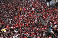 <p>Manifestation à Hong Kong, le 16 juin 2019.</p>