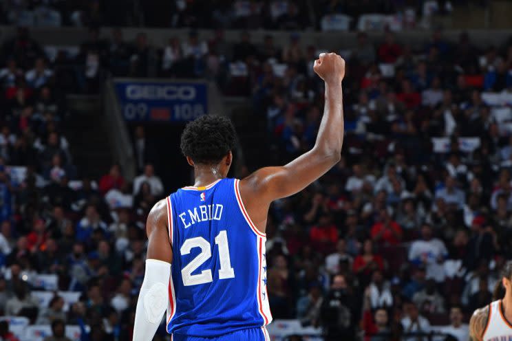 Philadelphia 76ers center Joel Embiid is a legend in the making. (Getty Images)