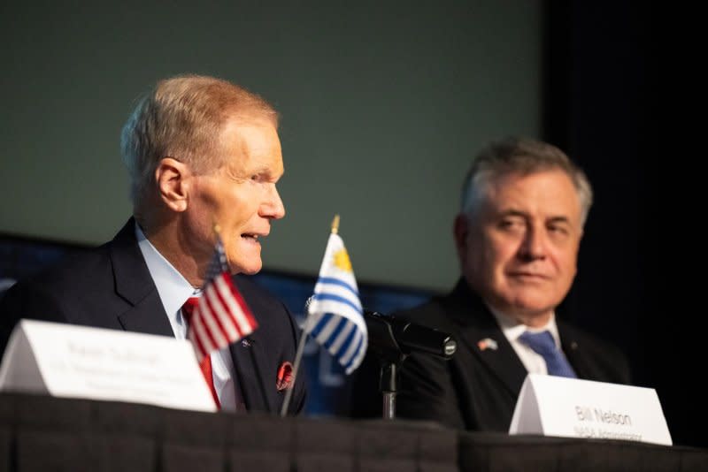 NASA Administrator Bill Nelson speaks during Uruguay's Artemis Accords signing ceremony at NASA headquarters in Washington, D.C., on Thursday. Photo by Keegan Barber/NASA/Flickr