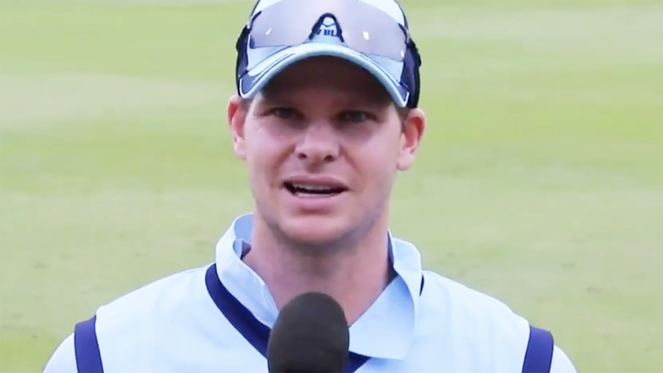 Cricket experts were left less than convinced by Steve Smith's response to Pat Cummins' first victory as NSW captain. Picture: ABC?Cricket Australia