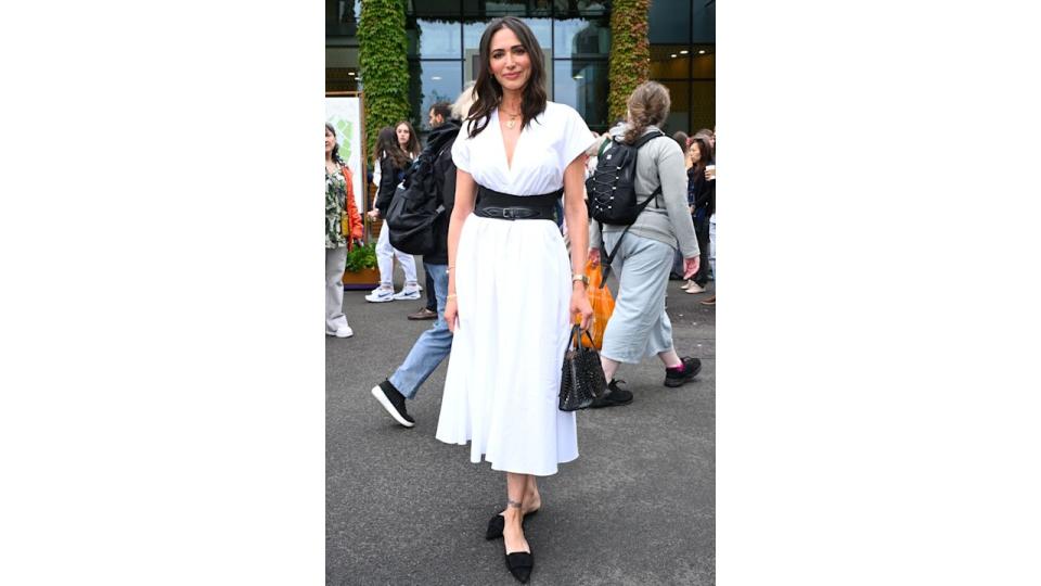 Lauren Silverman attends day three of the Wimbledon Tennis Championships at the All England Lawn Tennis and Croquet Club on July 03, 2024 in London, England