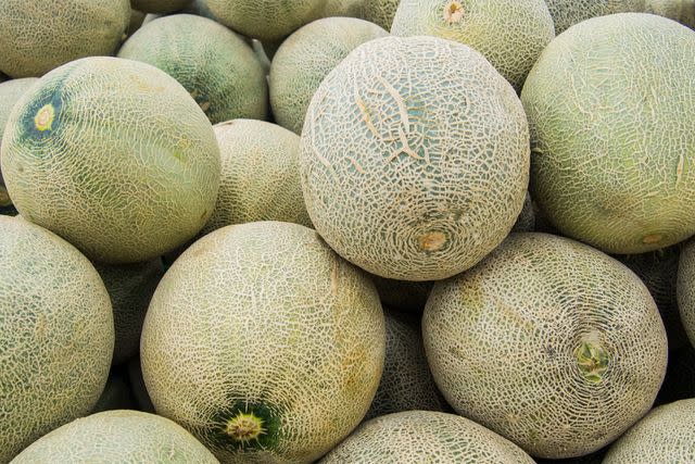 <p>Getty</p> A group of cantaloupes