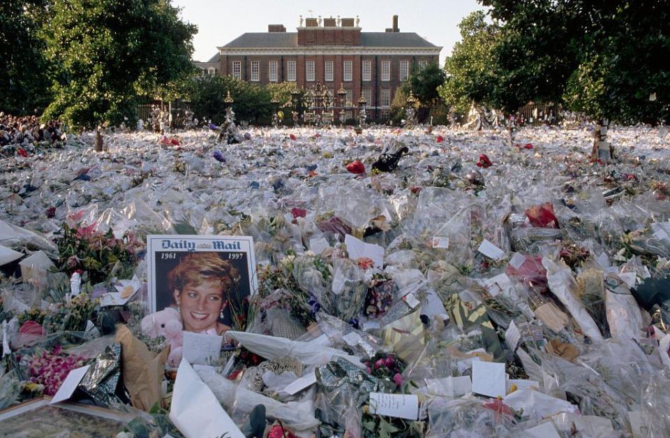 Floral tributes outside Kensington Palace