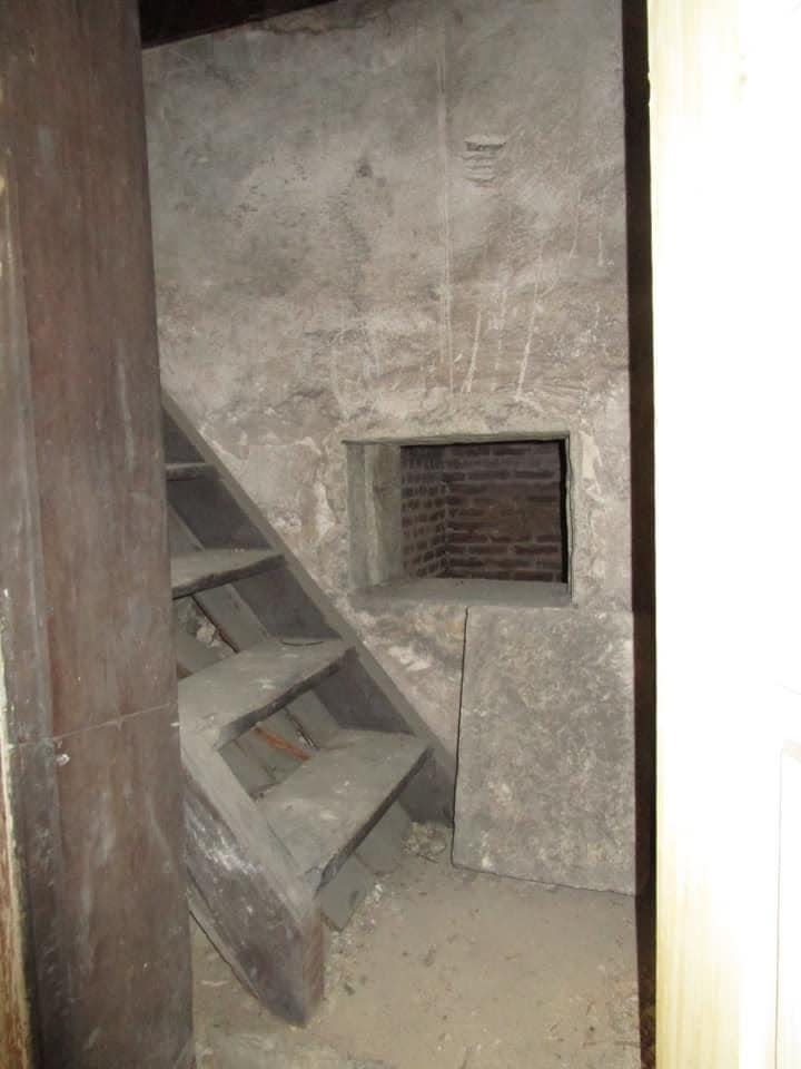 Subterranean stairs lead to vaults hidden by the Harmonists, who built Old Economy Village in Ambridge.