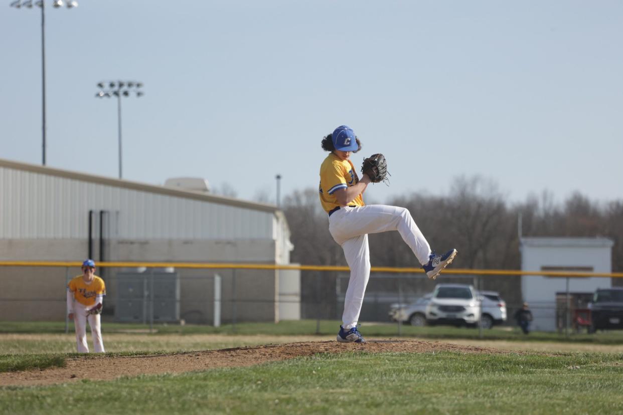 Clyde's Cole Schwochow against Vermilion.