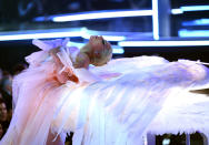 <p>Lady Gaga performs onstage during the 60th Annual Grammy Awards on January 28, 2018, in New York City. (Photo: Getty Images) </p>