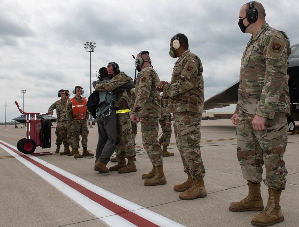 Air Force Staff Sgt. Elizabeth Lambert B-2 stealth bomber