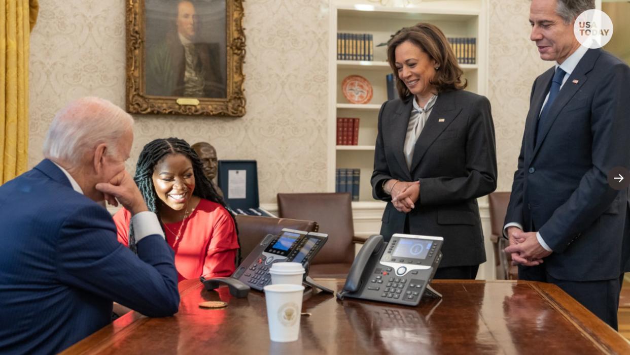 From the tarmac at the Abu Dhabi, United Arab Emirates, airport, Brittny Griner got a call from President Biden and her wife Cherelle Griner.