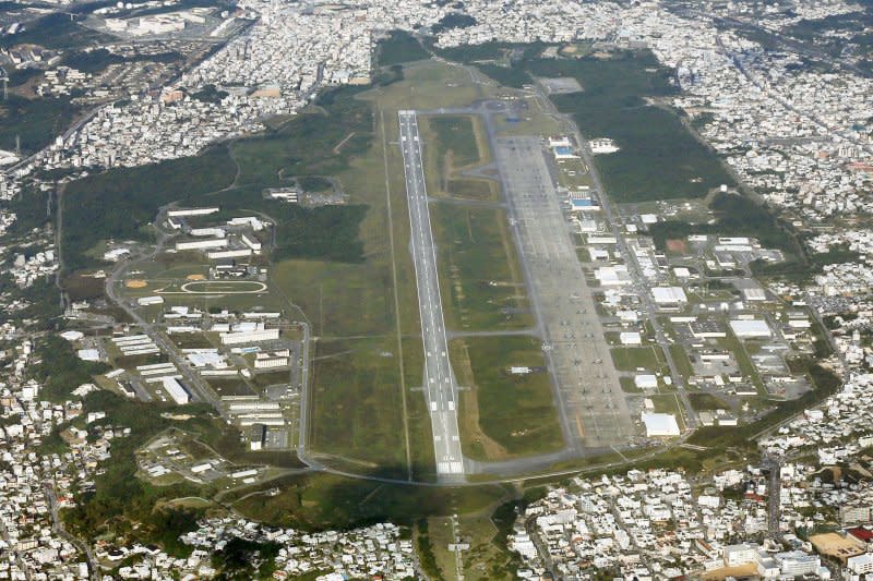 日本沖繩普天間美軍陸戰隊基地（美聯社）