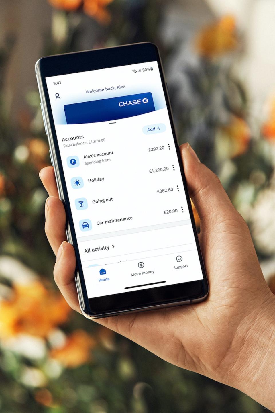 The new Chase app. (JPMorgan)