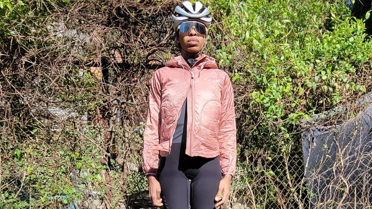 <span class="article__caption">The MAAP jacket is the perfect weight for cool temps.</span> (Photo: Aliya Barnwell)