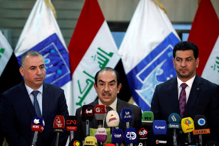 The head of Iraq's Independent Higher Election Commission Riyadh al-Badran speaks during a news conference in Baghdad, Iraq May 16, 2018. REUTERS/Khalid al Mousily