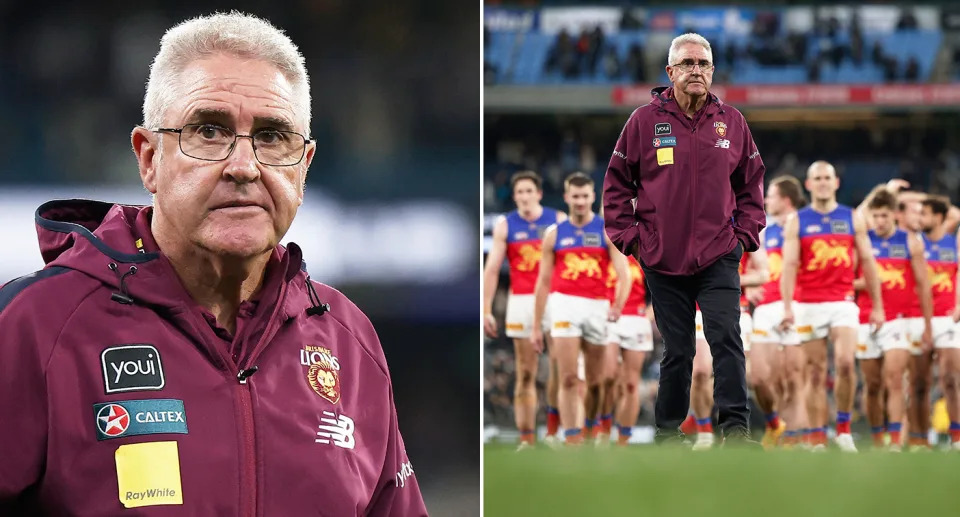 Chris Fagan's Brisbane Lions side blew a golden opportunity to sew up a top-four spot before the AFL finals. Pic: Getty