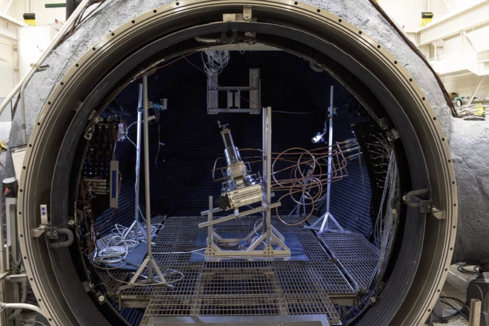 Inside this chamber at NASA’s Johnson Space Center, a team successfully extracted oxygen from simulated lunar soil this week.