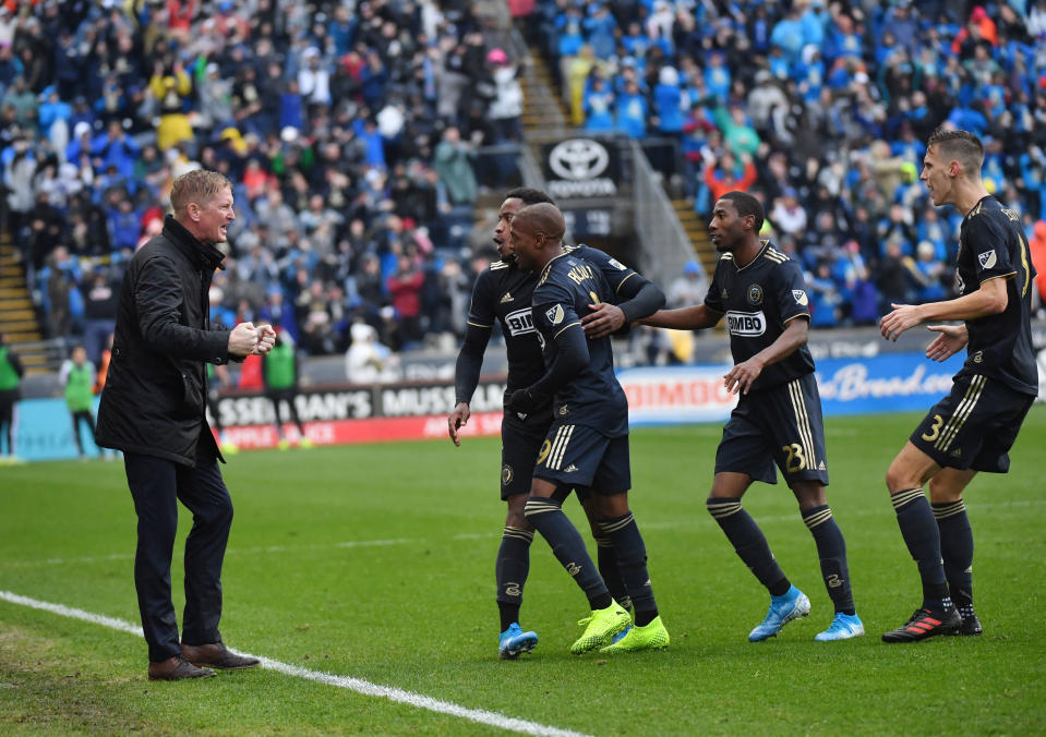 Manager Jim Curtin (left) and the Philadelphia Union may have lost Thursday, but the pieces are in place for a big push forward after this season. (Reuters)