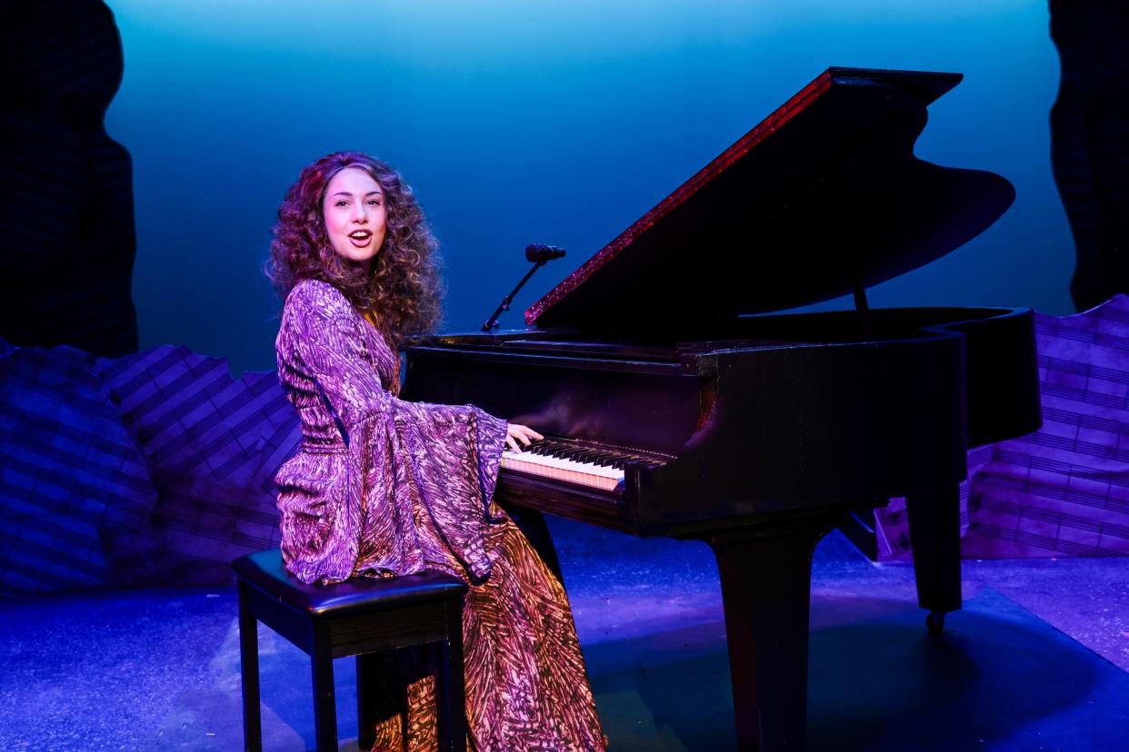 Charlotte Proctor is Carole King in "Beautiful: The Carole King Musical," at The Des Moines Playhouse.