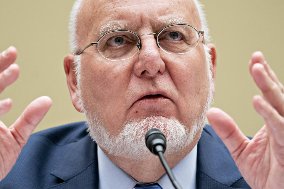 Robert Redfield, director of the Centers for Disease Control and Prevention (CDC), speaks during a House Oversight Committee hearing in Washington, D.C., U.S., on Wednesday, March 11, 2020. (Andrew Harrer/Bloomberg via Getty Images)