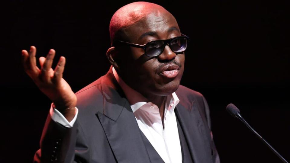Edward Enninful speaks onstage during “An Evening With Edward Enninful” at The Royal Festival Hall on September 04, 2022, in London, England. Photo by Tim P. Whitby/Getty Images)