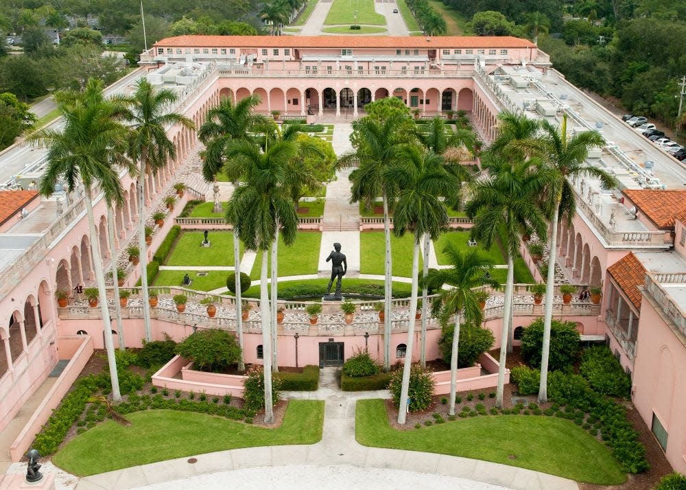 The John and Mable Ringling Museum of Art is the centerpiece of the Ringling complex