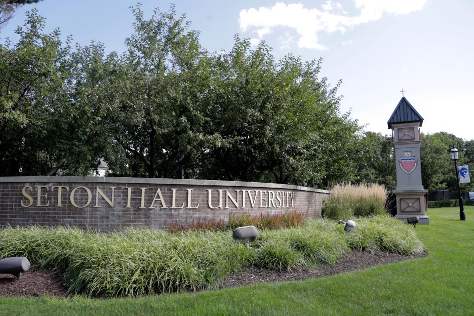 A general view of the main entrance to Seton Hall University in South Orange, N.J.