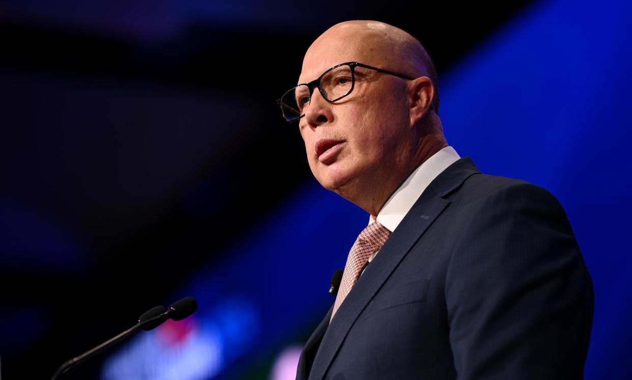 <span>Peter Dutton incorrectly claimed the CSIRO’s GenCost report did not include the cost of transmission.</span><span>Photograph: Bianca de Marchi/AAP</span>