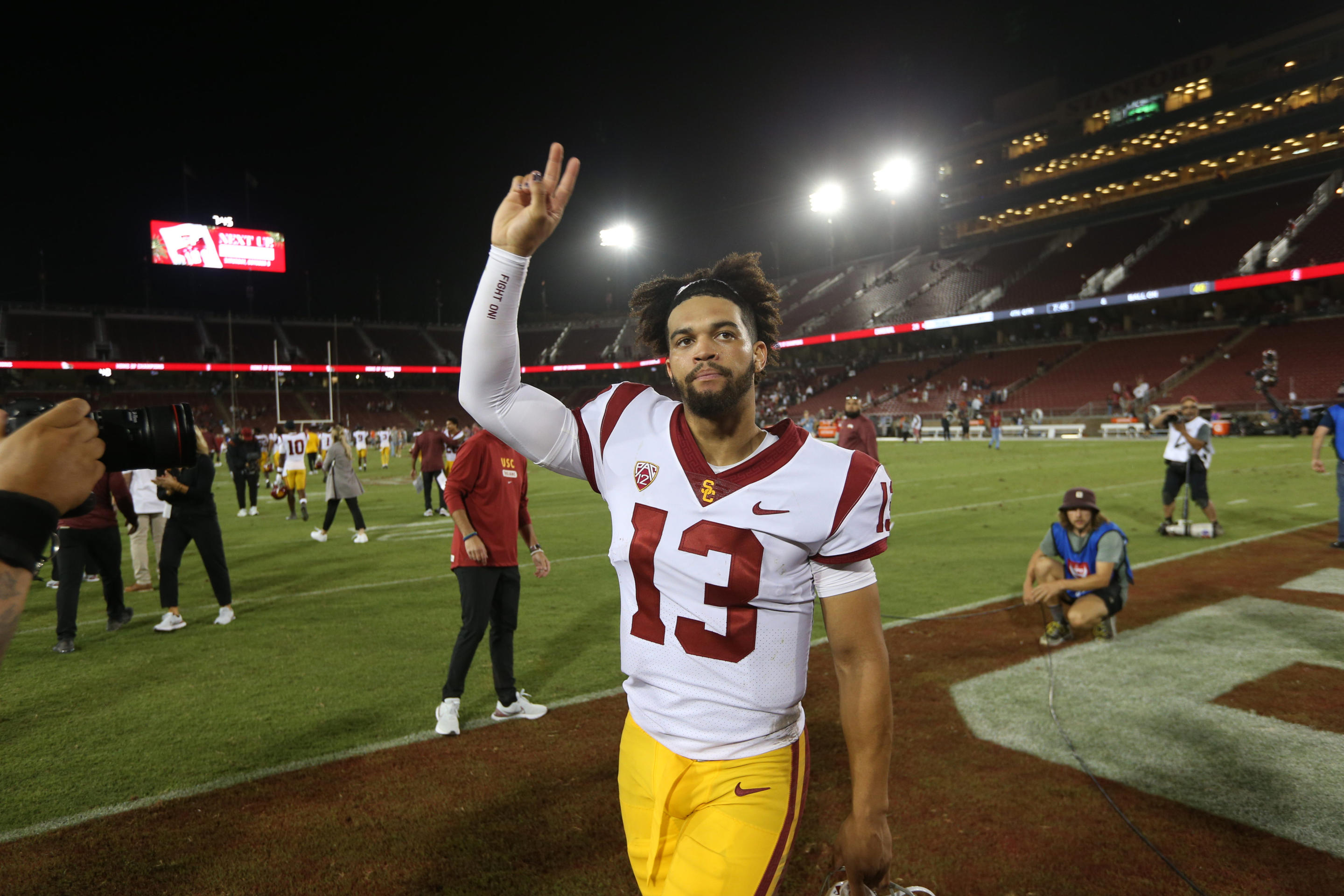 If the Saudis want to move in on the NFL's territory, offering untold sums of money for star draft prospects like USC's Caleb Williams is one way they could make it work. (Photo by Brad Mangin/Sports Illustrated via Getty Images)