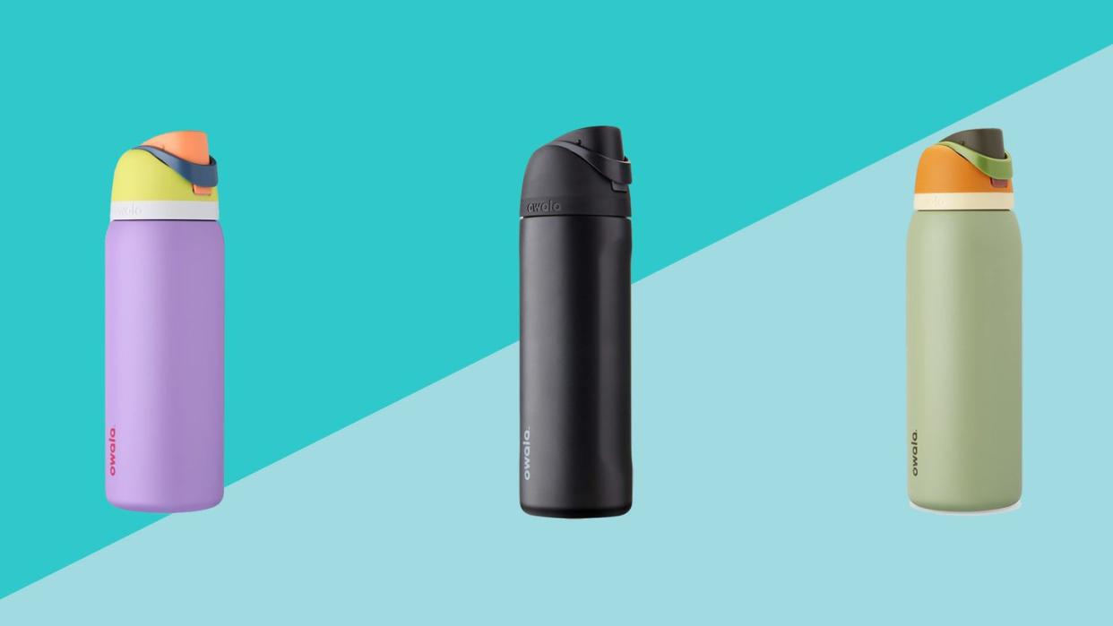 owala freesip insulated stainless steel water bottle with straw