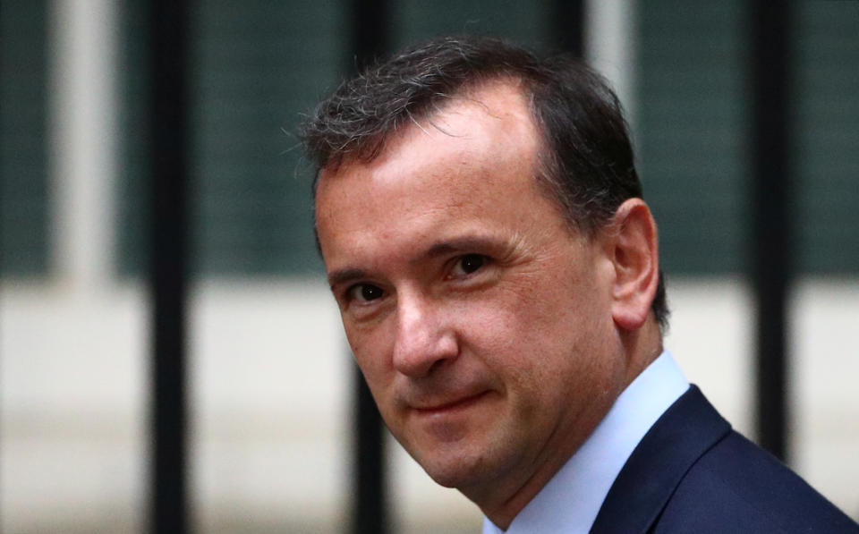 Britain's Secretary of State for Wales Alun Cairns is seen outside Downing Street in London, Britain, September 4, 2019. REUTERS/Hannah McKay