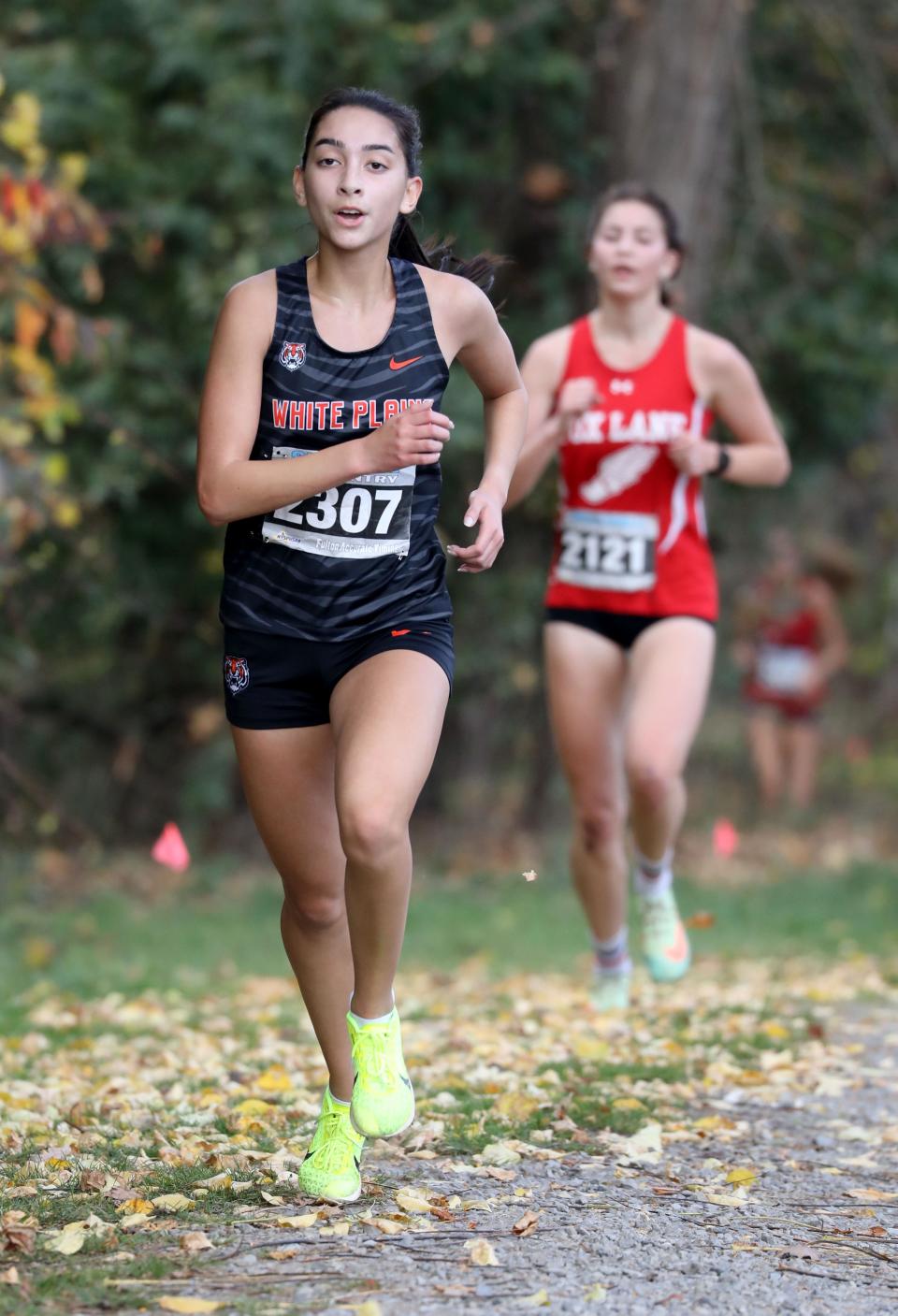Sophie Ginsberg from White Plains placed first in the girls Class A during the Section One Cross Country Championships at Bowdoin Park in Wappingers Falls, Nov. 5, 2022